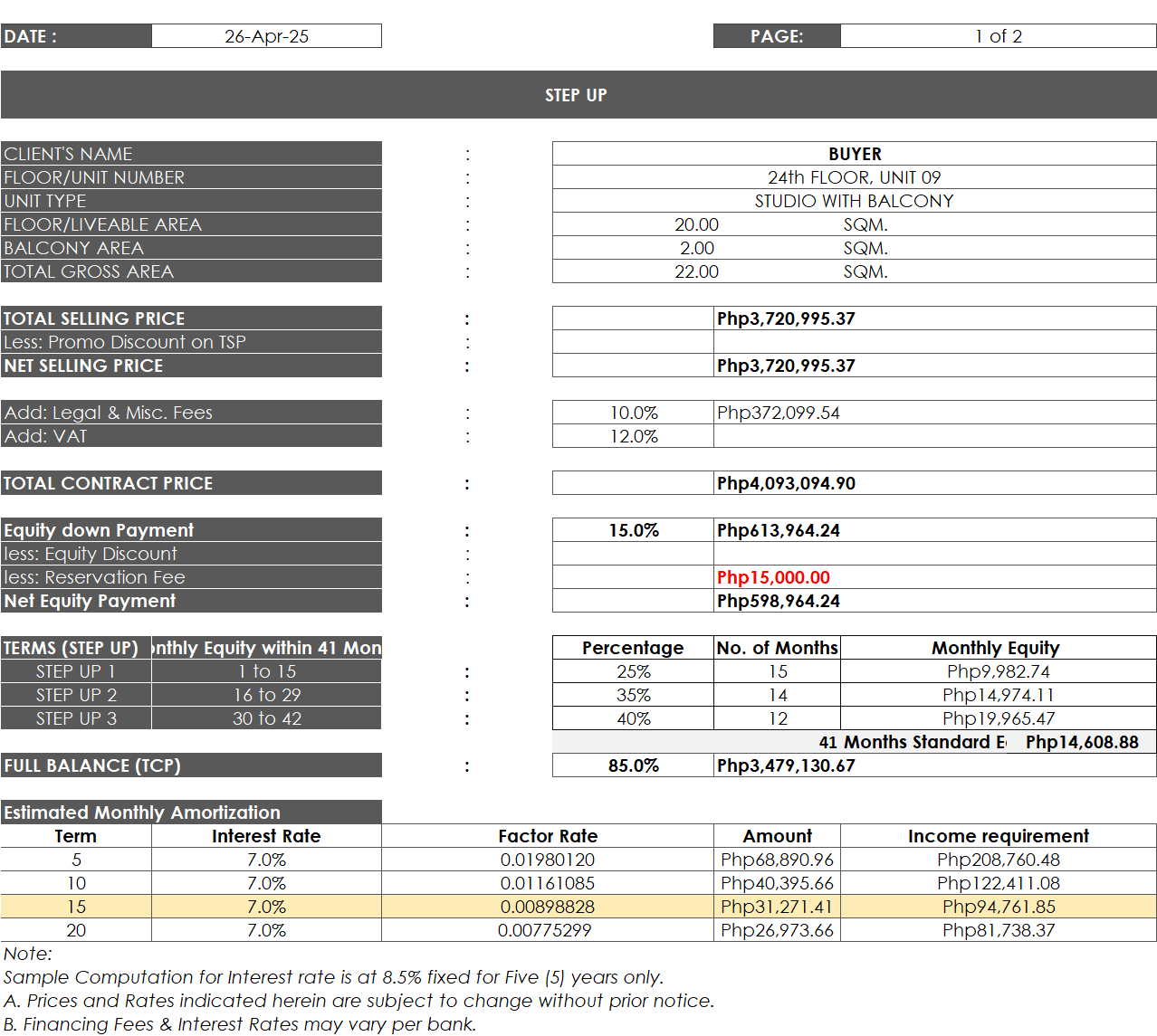 Sample Computation Image