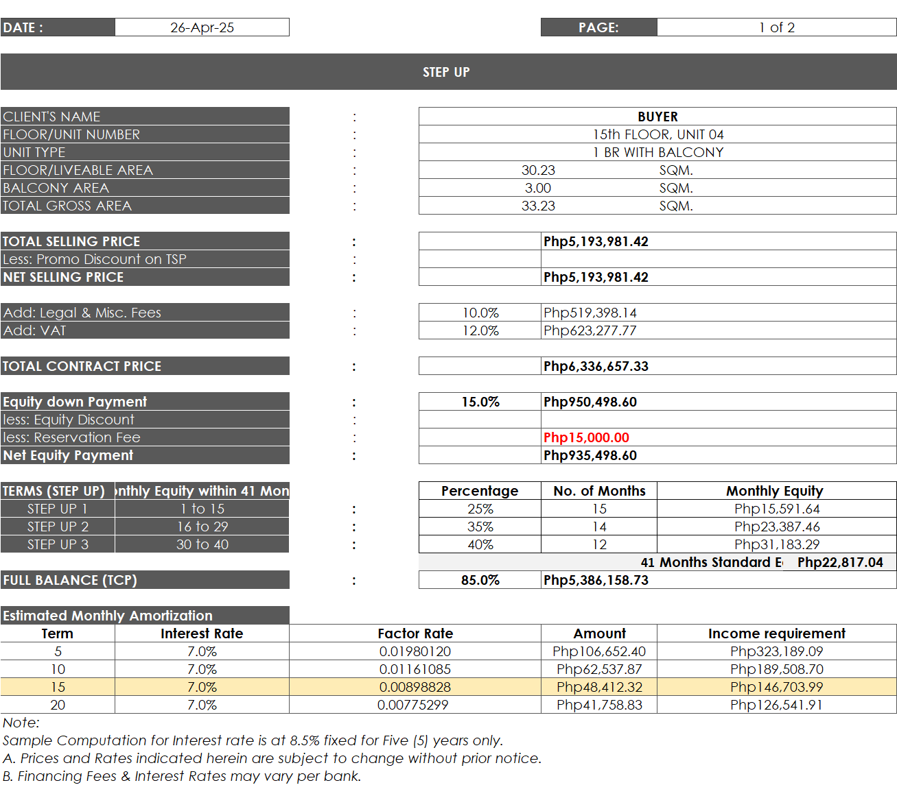 Sample Computation Image